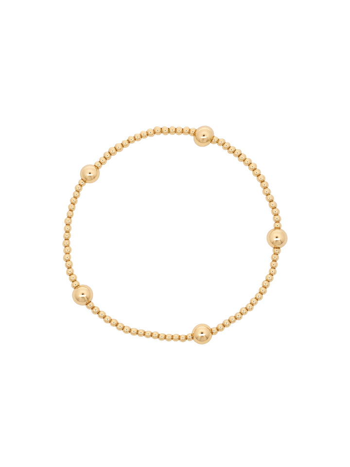 Pulsera Bolitas Gold Filled 2 mm y 5 mm