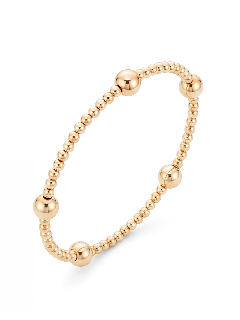 Pulsera Bolitas Gold Filled 2 mm y 5 mm