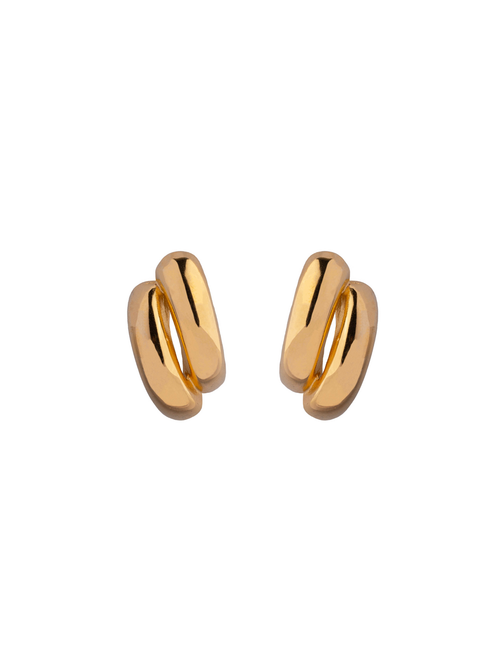 Par Arete Doble Linea Chunky