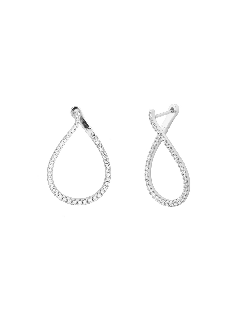 Par Arete Ondulado Abierto Zirconias