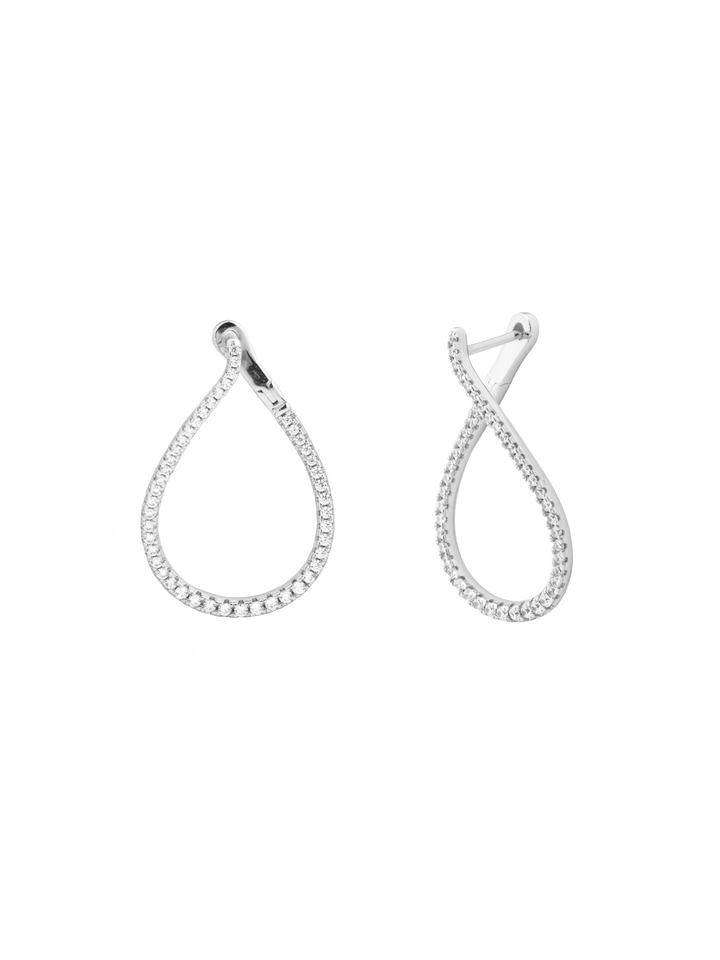 Par Arete Ondulado Abierto Zirconias