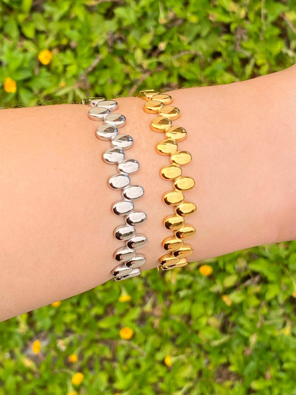 Brazalete Ovalos Zig Zag