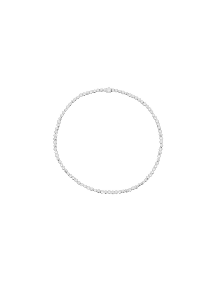 Pulsera Bolitas Plateadas