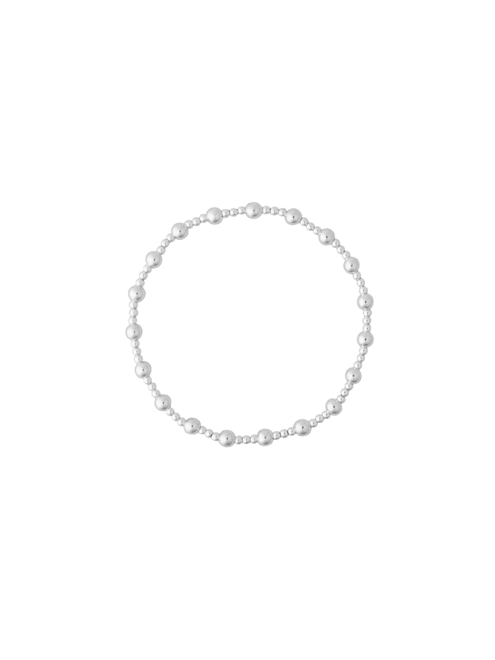 Pulseras Bolitas Plateadas