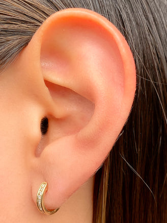 Par Arracada Round Diamante 0.15 Ct