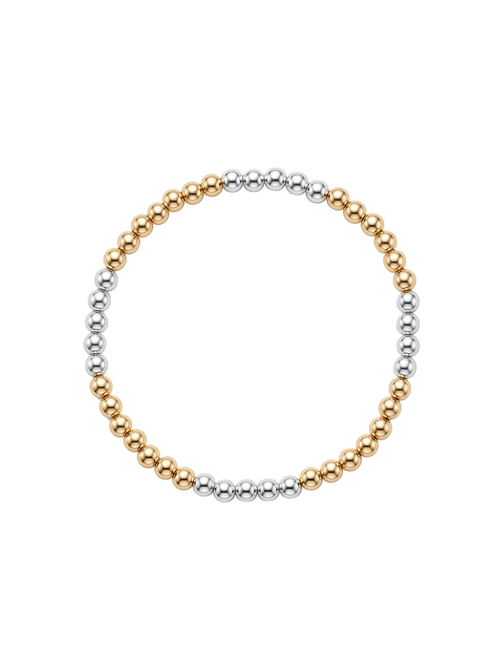 Pulseras Bolitas Combinadas 4 mm Gold Filled