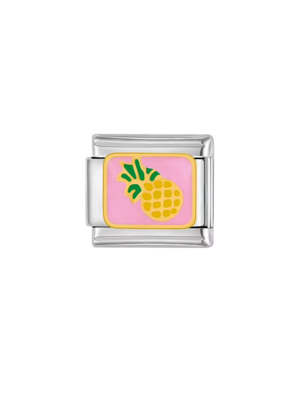 Charm Piña Fondo Rosa