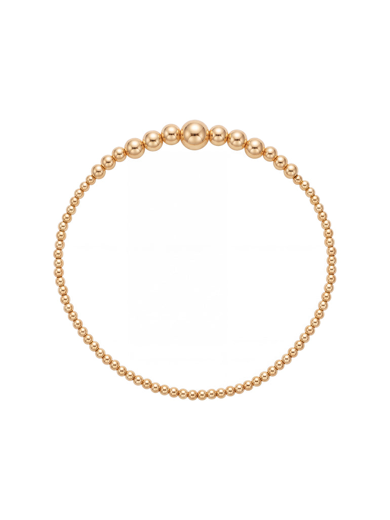 Pulsera Bolitas De 2 mm a 5 mm Gold Filled