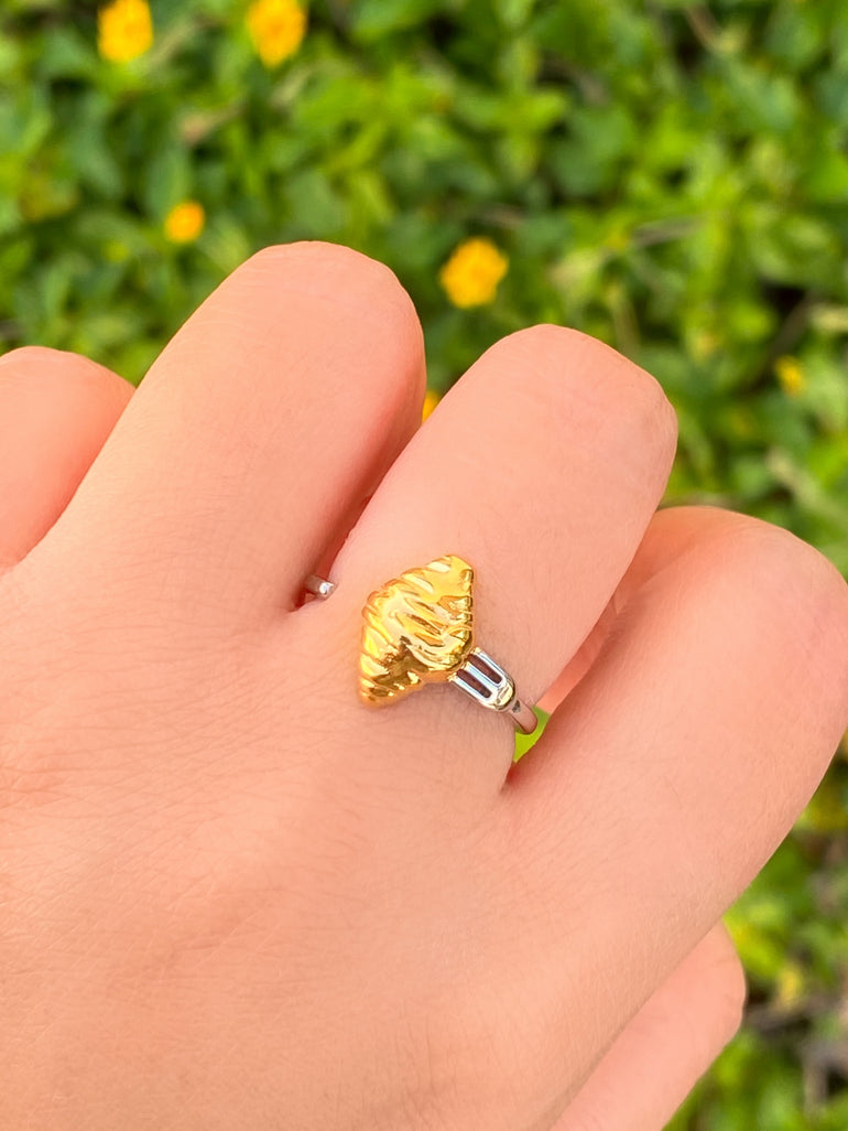 Anillo Tenedor Con Croissant