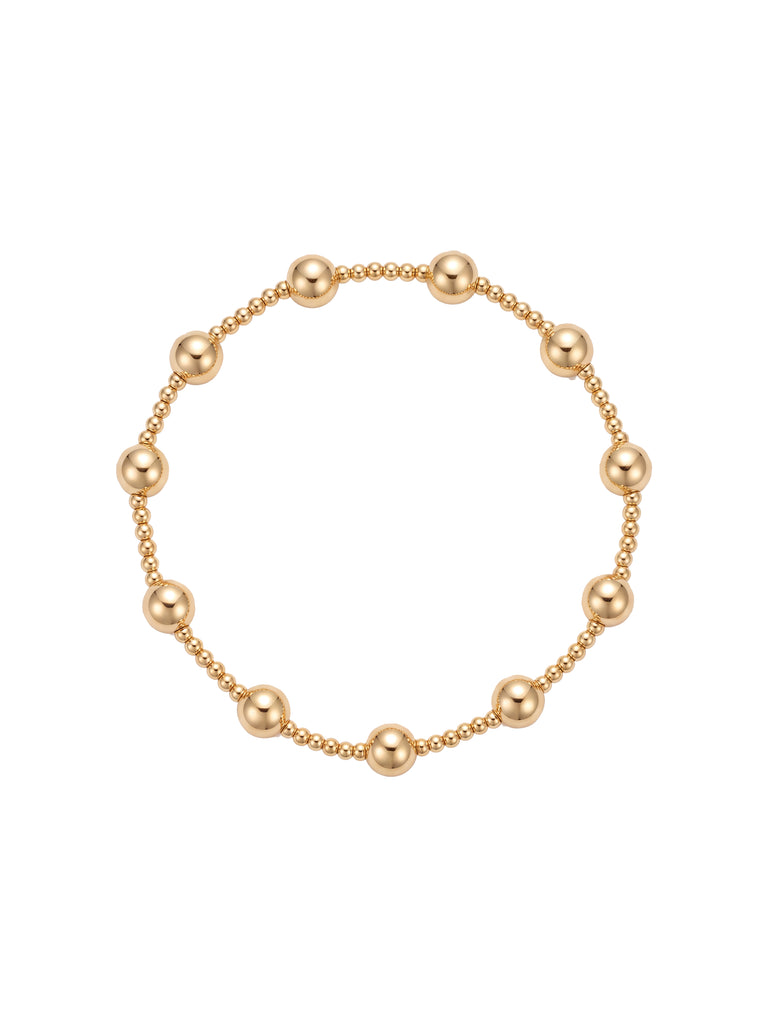 Pulsera Bolitas 2 mm y 6 mm Intercaladas Gold Filled