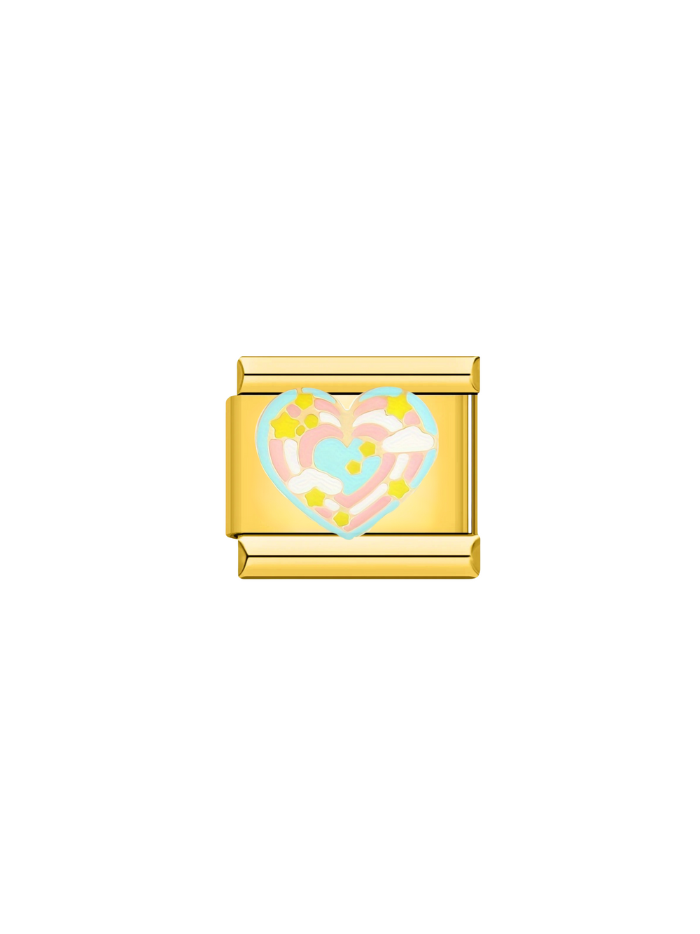 Charm Corazon Con Nubes Y Estrellas