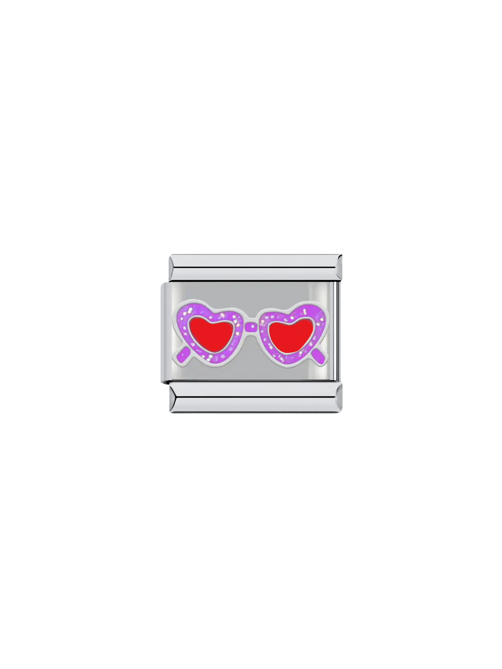 Charm Lentes Corazon Morados