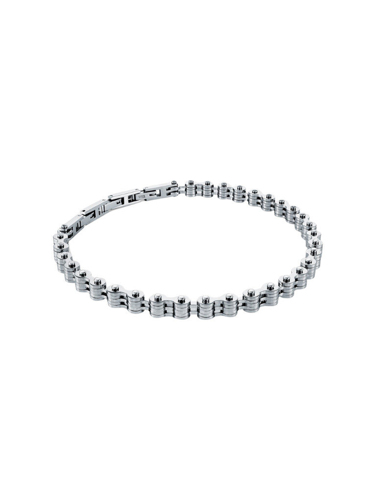 Pulsera Plateada Tipo Cadena
