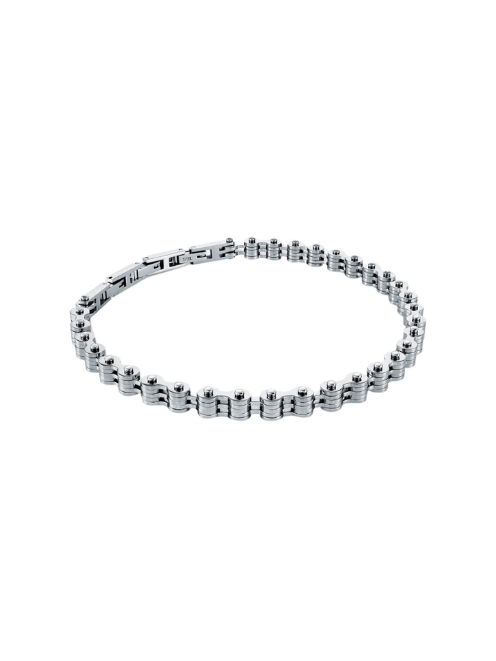Pulsera Plateada Tipo Cadena