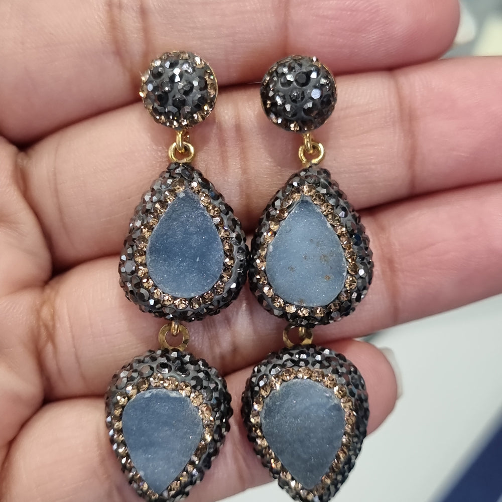 Par Aretes Dos Gotas Calcita