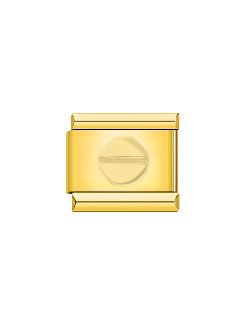 Charm Circulo Plano Dorado