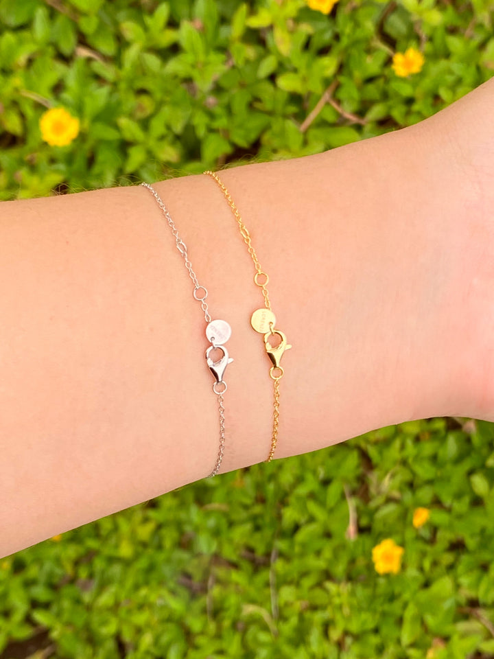 Pulsera Ovalo Con Zirconia Verde