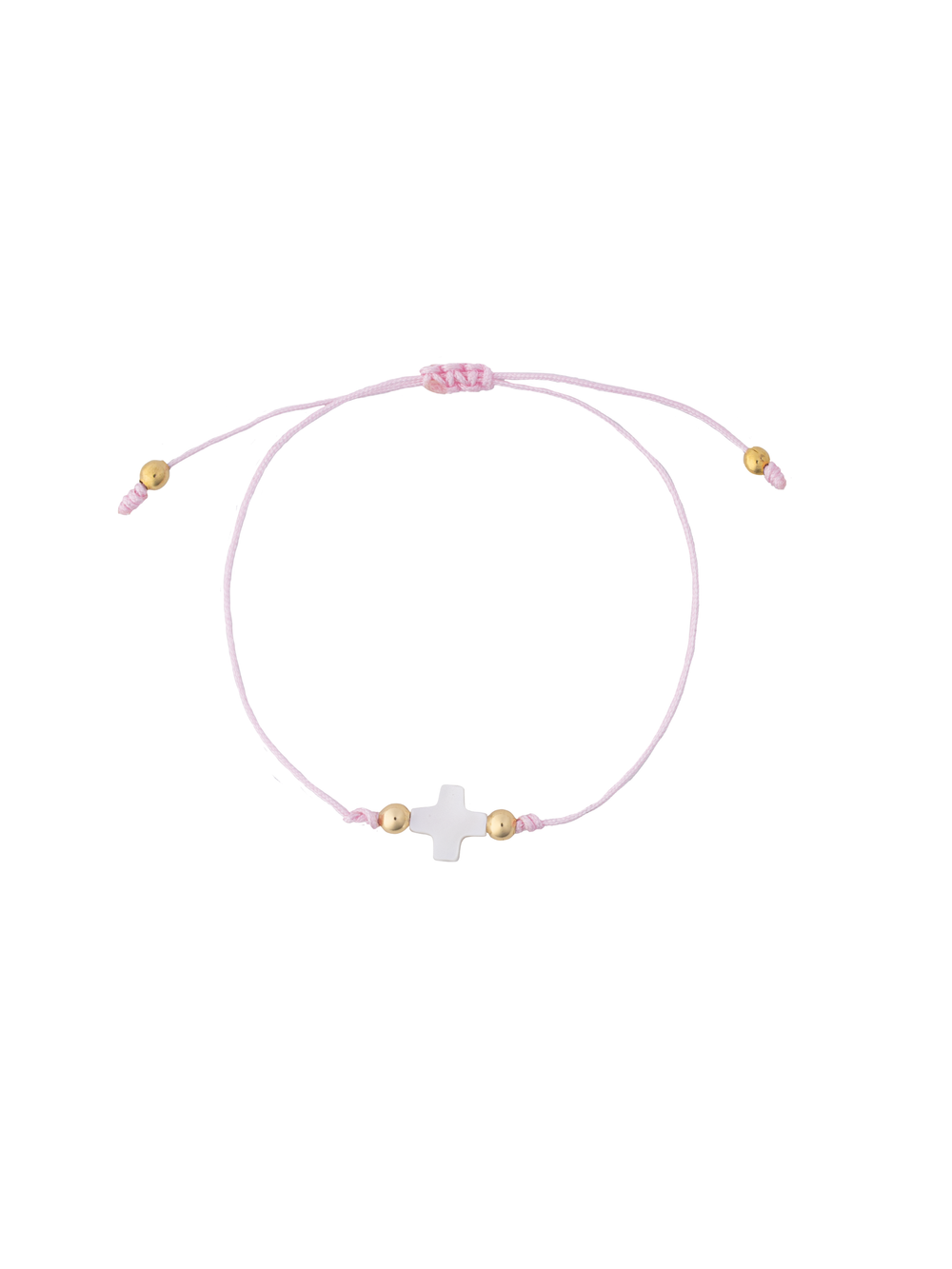 Pulsera Con Cruz Madre Perla