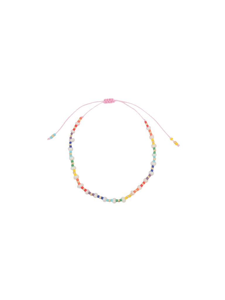 Pulsera Con Chaquiras Rainbow y Mini Perlitas