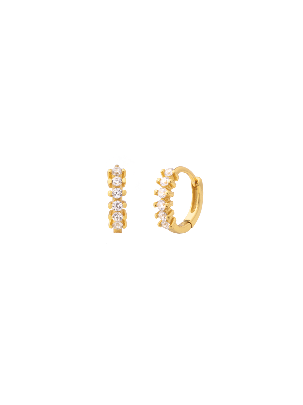 Mini Arracada Con Seis Zirconias