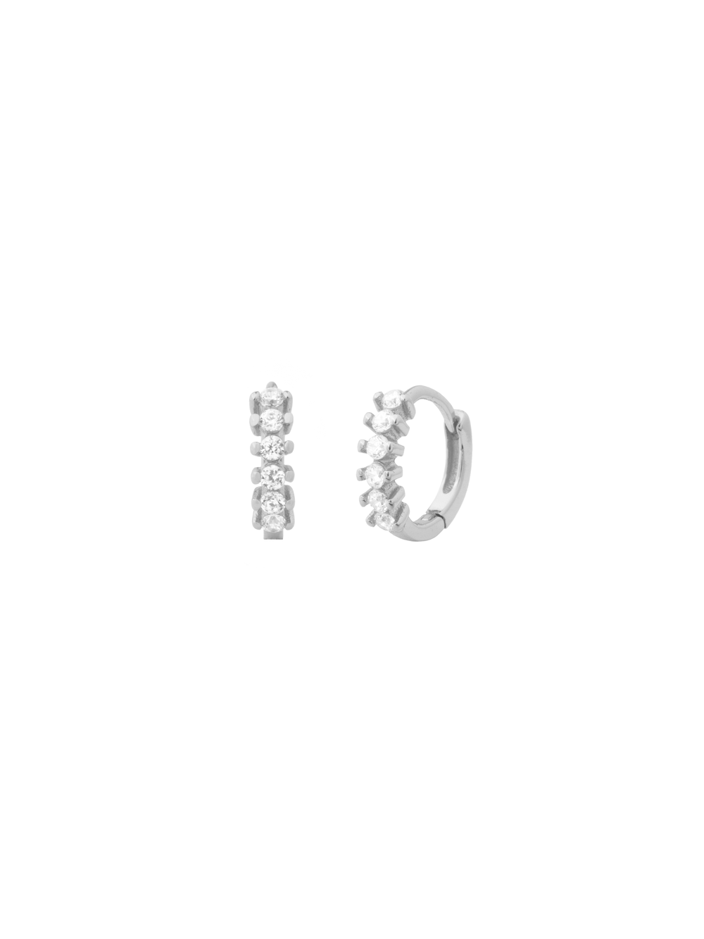 Mini Arracada Con Seis Zirconias