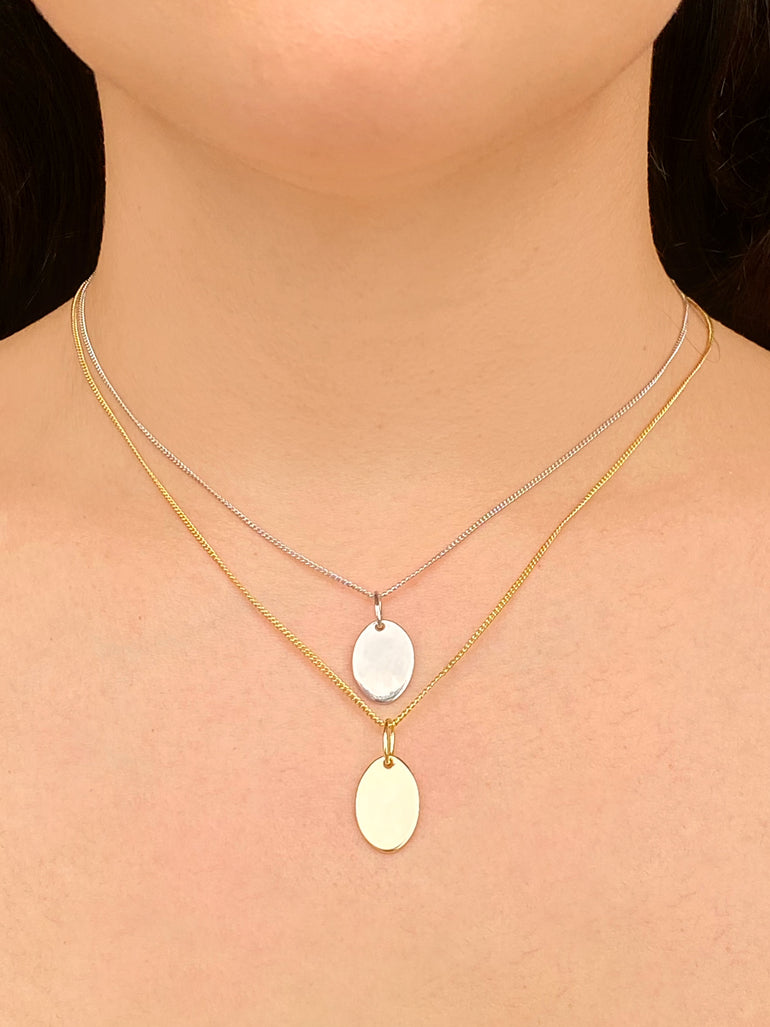 Collar Dije Ovalo Liso