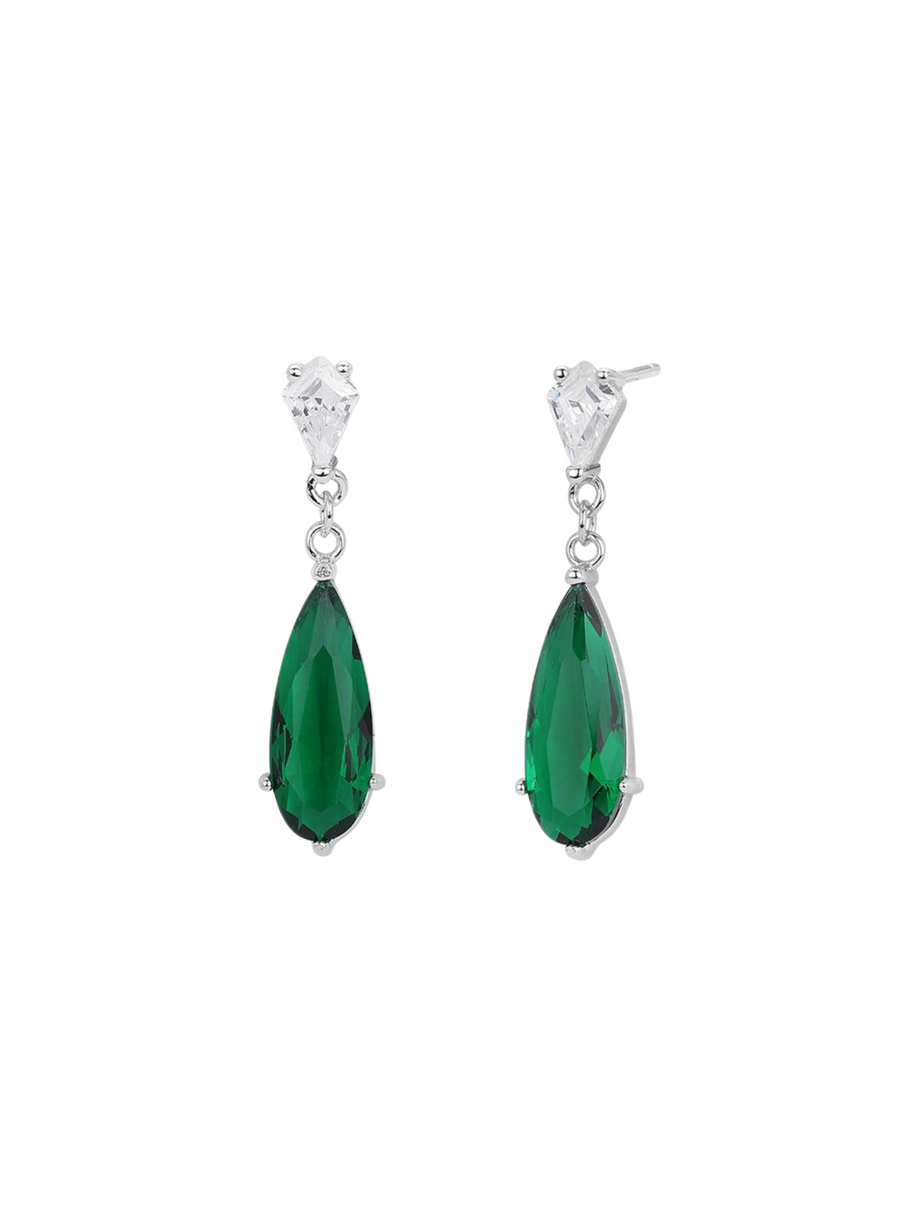 Par Arete Con Gota Zirconia