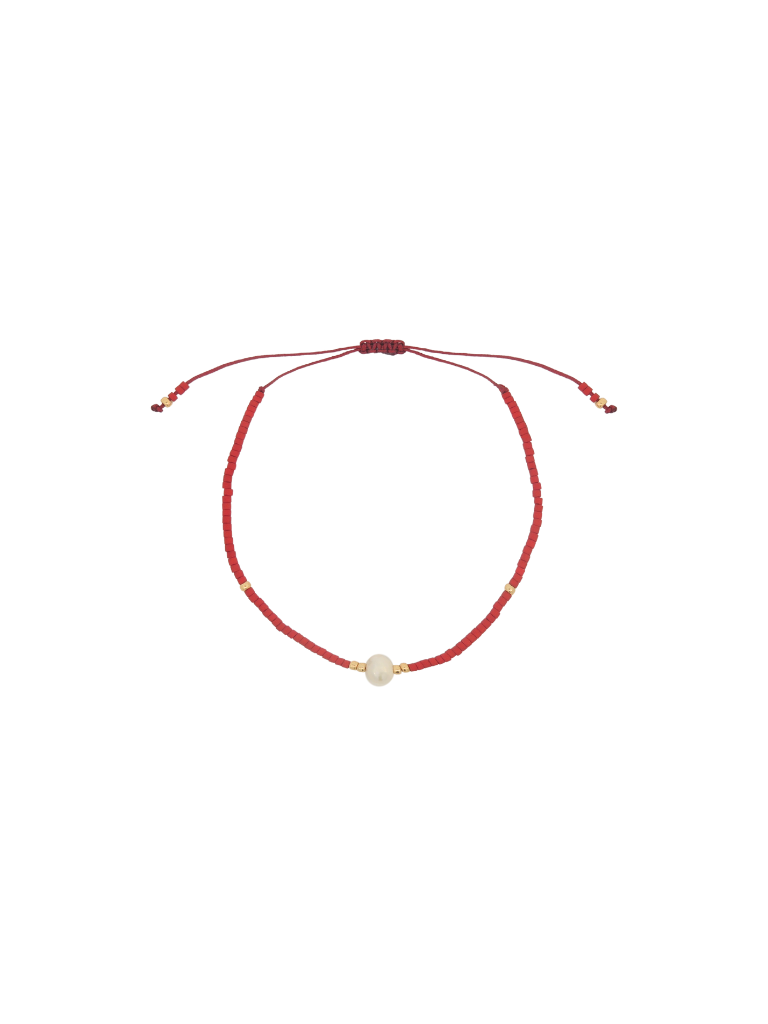 Pulsera Chaquiras Con Perla