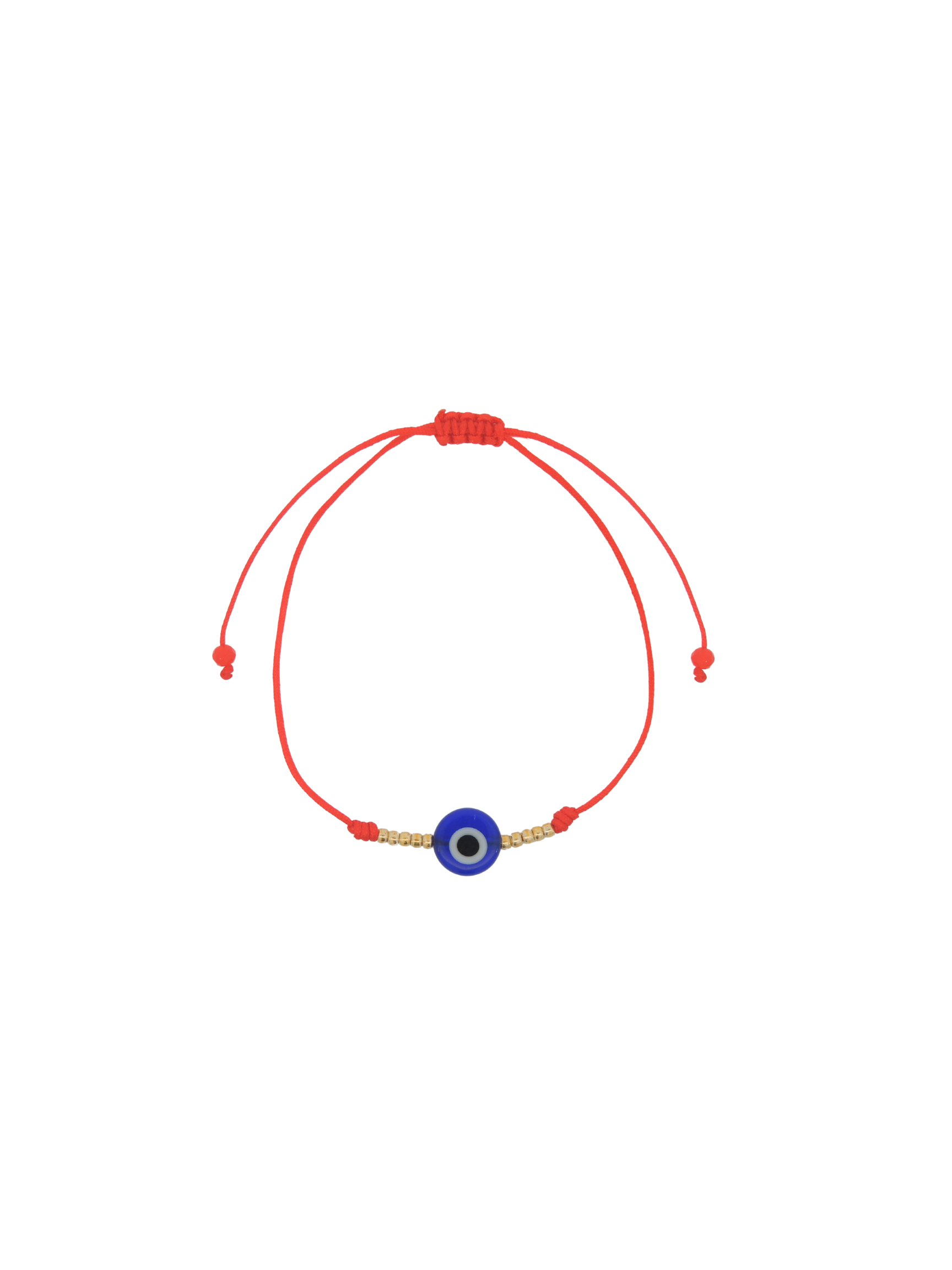 Pulsera Roja Con Ojo Azul