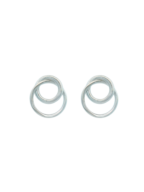 Par Arete Doble Circulo Enlazado