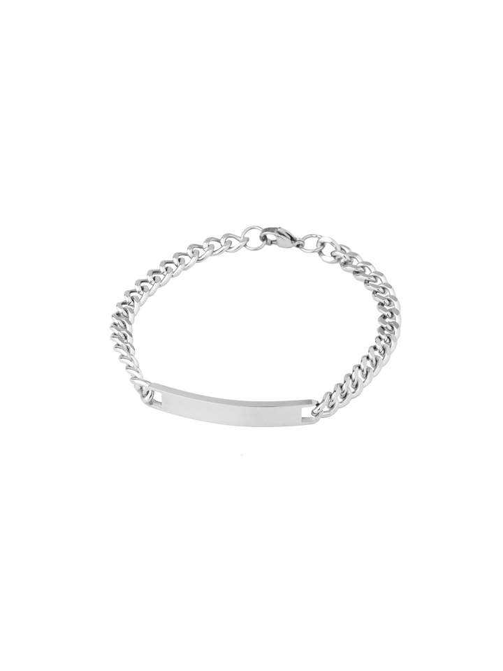 Pulsera Eslabon Cubano Con Placa