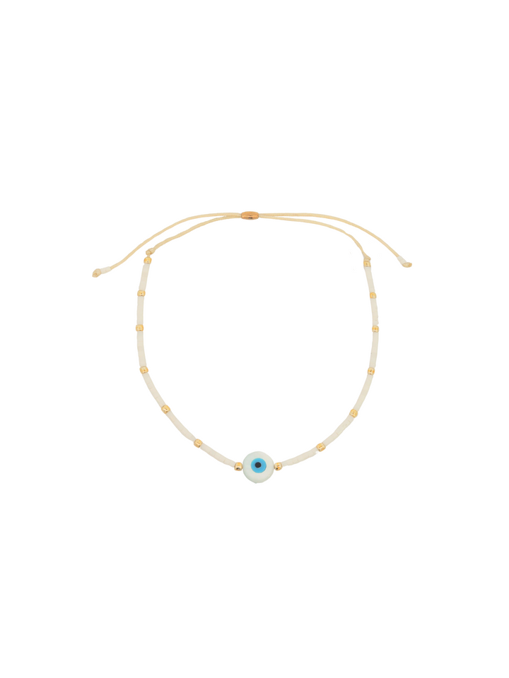 Pulsera Chaquiras Con Ojo Turco