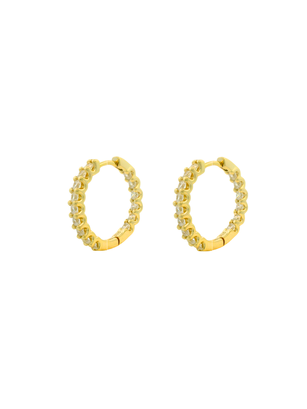 Par Arracada Con Zirconias Internas 19 mm