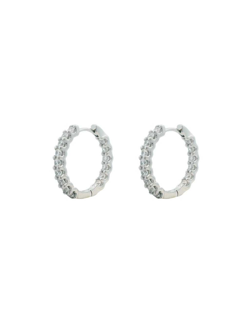 Par Arracada Con Zirconias Internas 19 mm