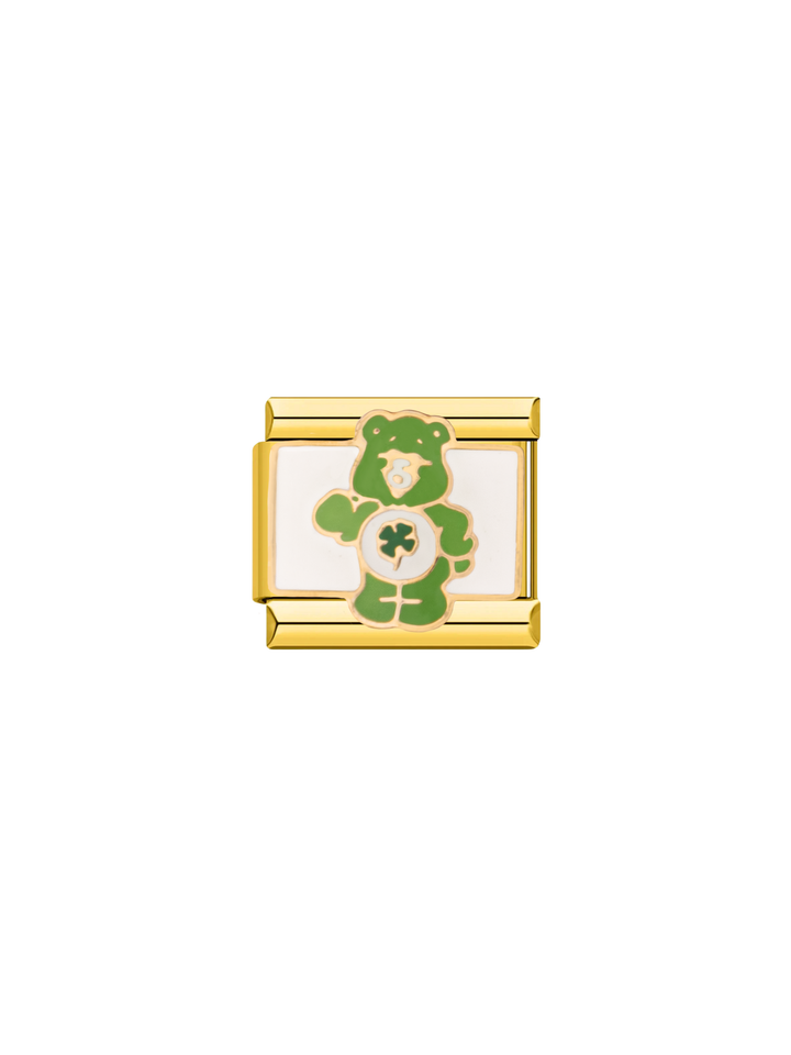 Charm Osito Cariñosito Verde Fondo Blanco