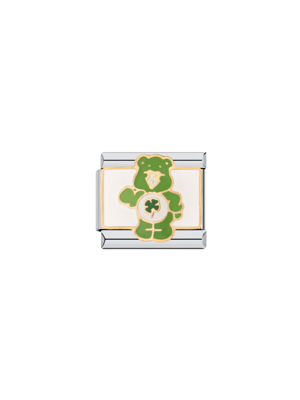 Charm Osito Cariñosito Verde Fondo Blanco