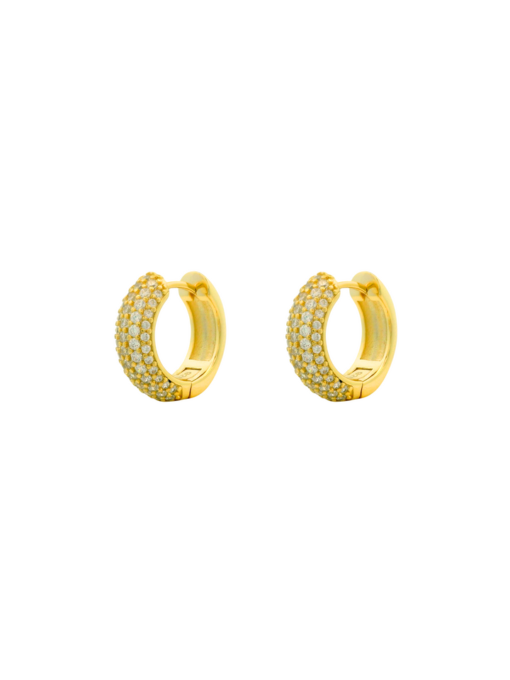 Par Arracada Gruesa Con Zirconias 15 mm