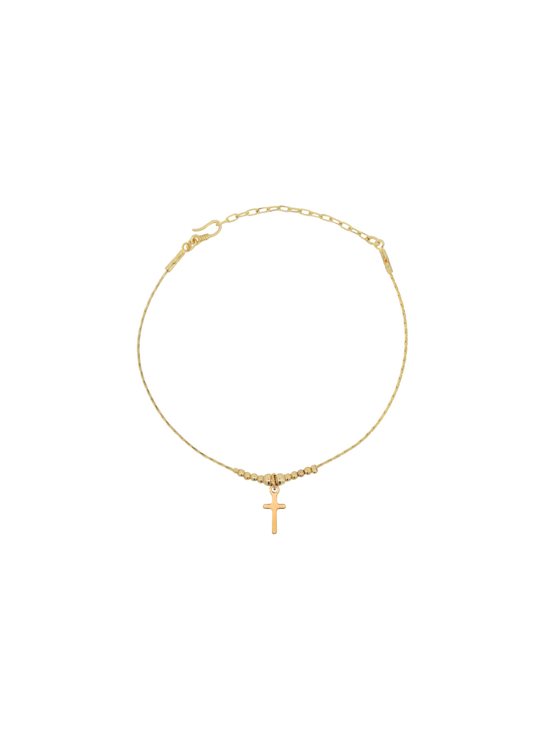 Pulsera Delgada Con Cruz