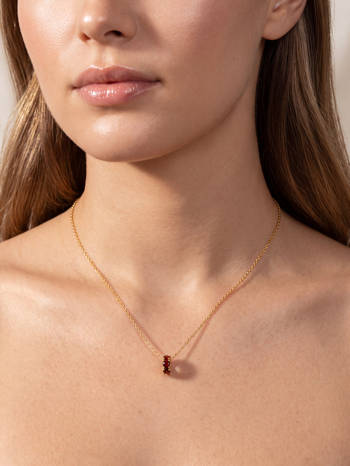 Arma Tu Collar Dije Birthstone Dorado