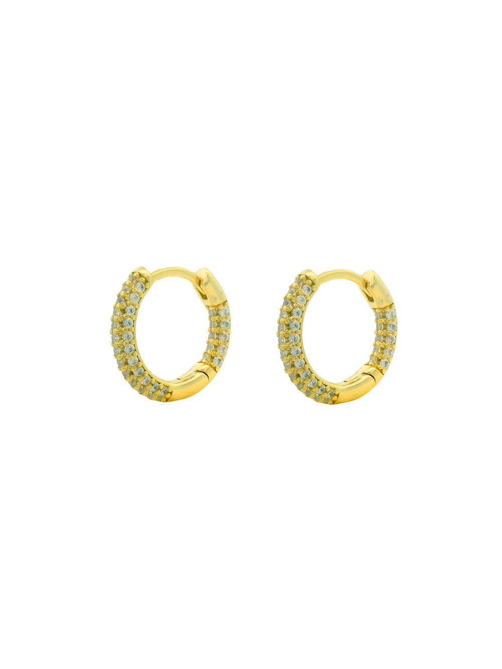 Par Arracada Con Zirconias 14 mm