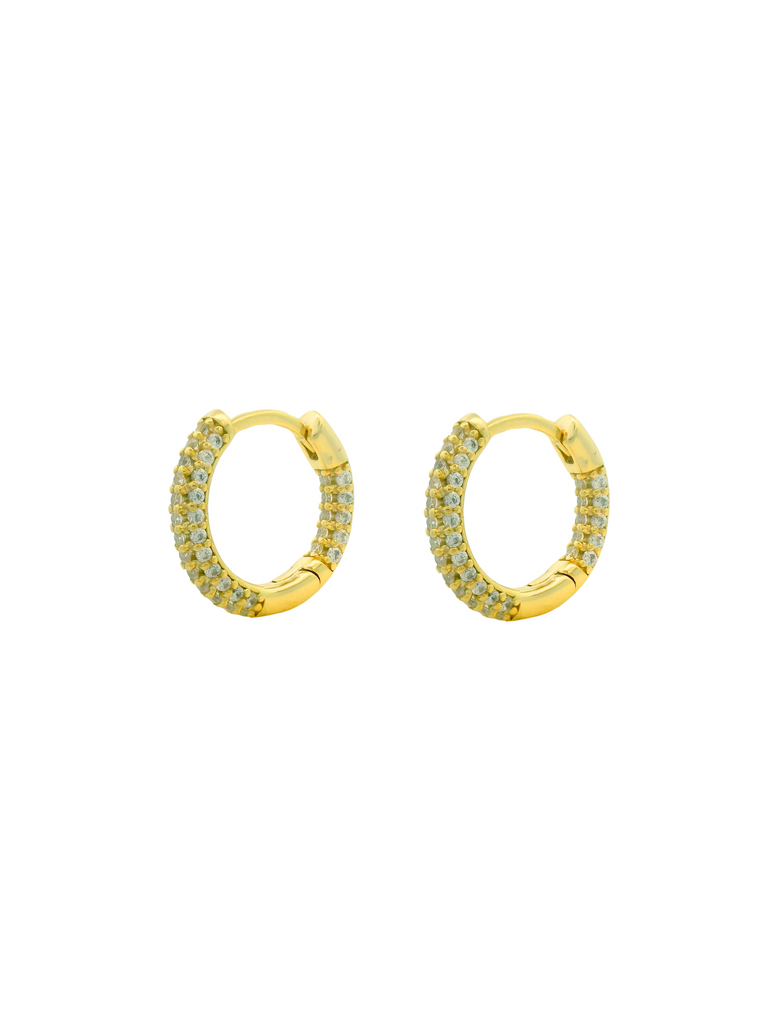 Par Arracada Con Zirconias 14 mm