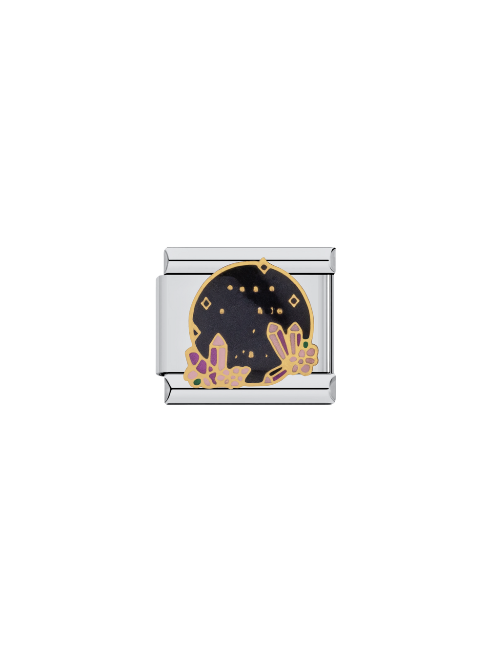 Charm Circulo Negro Cuarzos