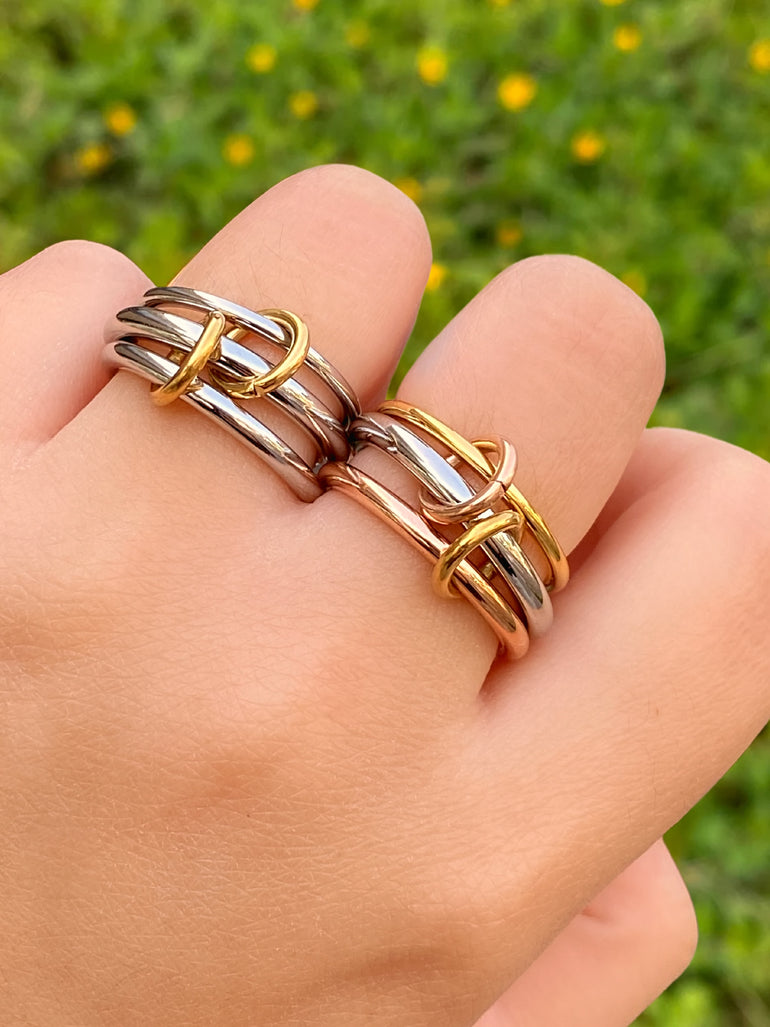 Anillo Triple Argolla Liso