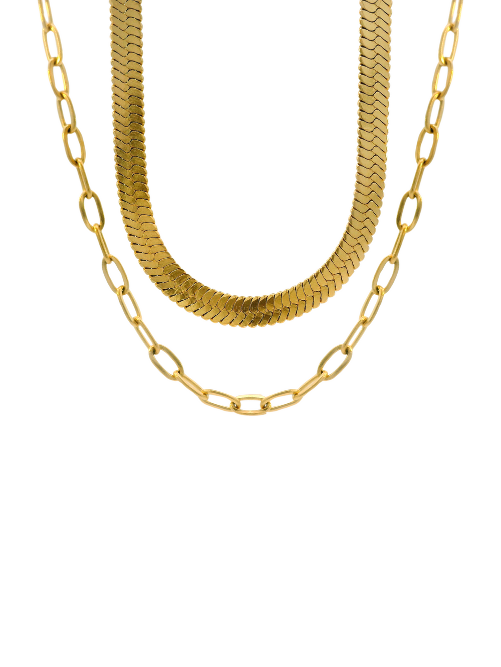 Collar Doble Planchado y Eslabon