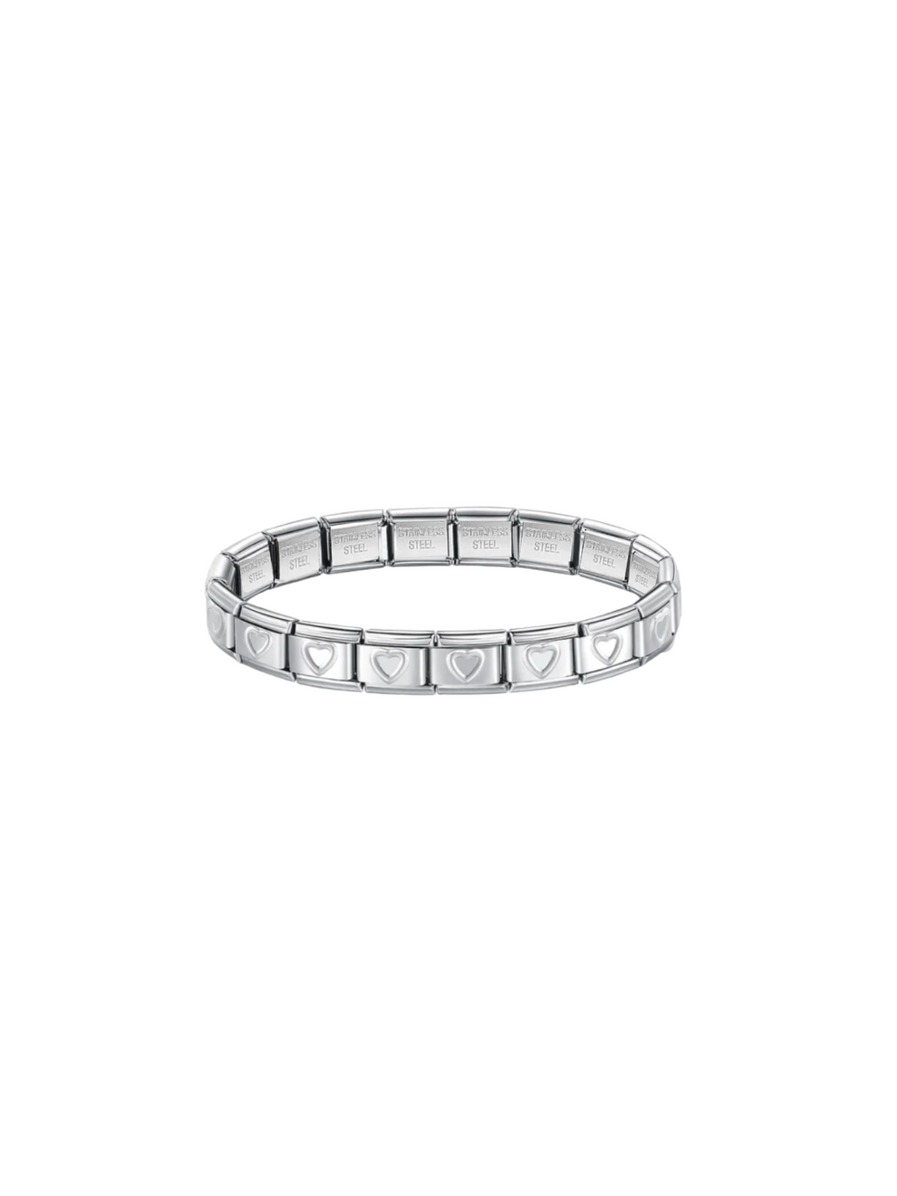 Pulsera Italiana Con Contorno Corazon