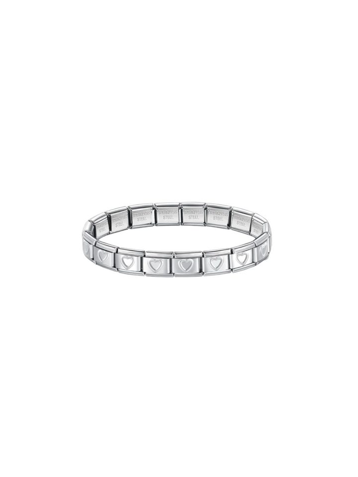 Pulsera Italiana Con Contorno Corazon