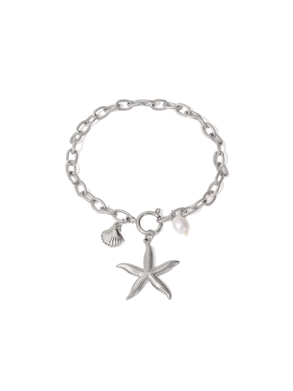 Pulsera Con Estrella De Mar Y Broche Timon