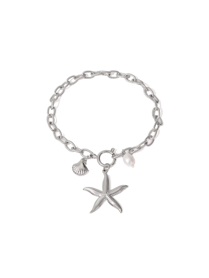 Pulsera Con Estrella De Mar Y Broche Timon