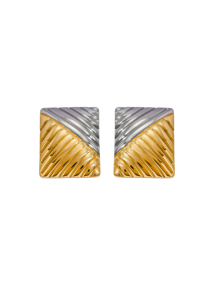 Par Arete Rectangular Combinado