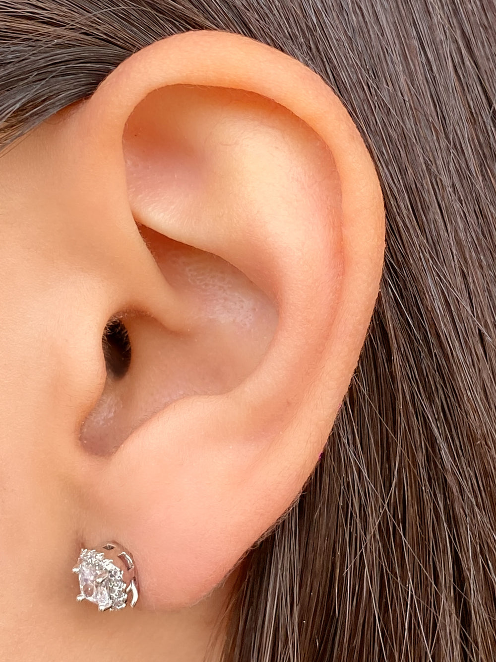 Par Arete Cuadrado Zirconias